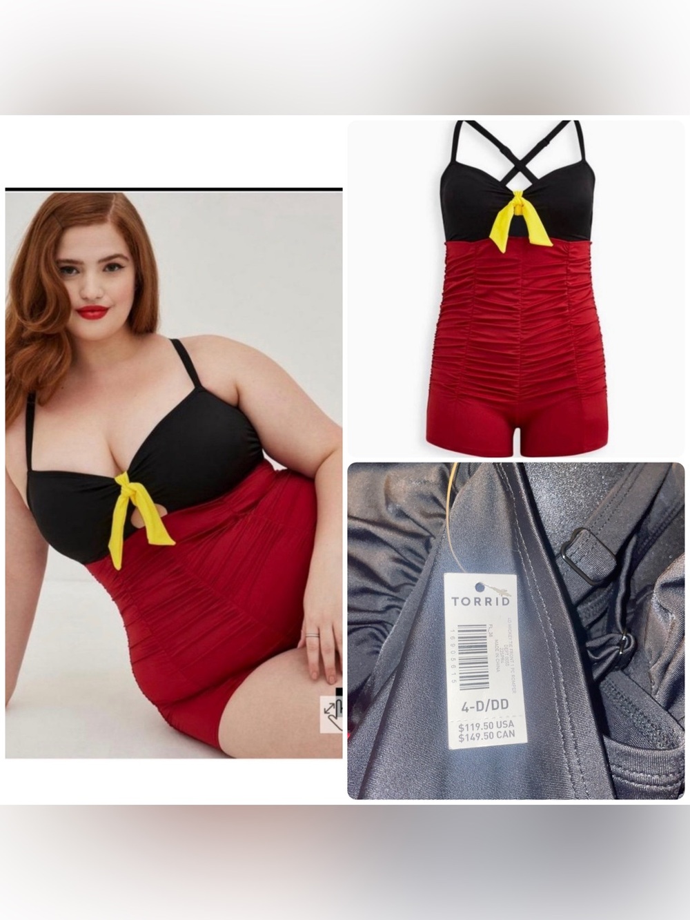 torrid Mickey Mouse Vintage-Inspired One-Piece Swim
